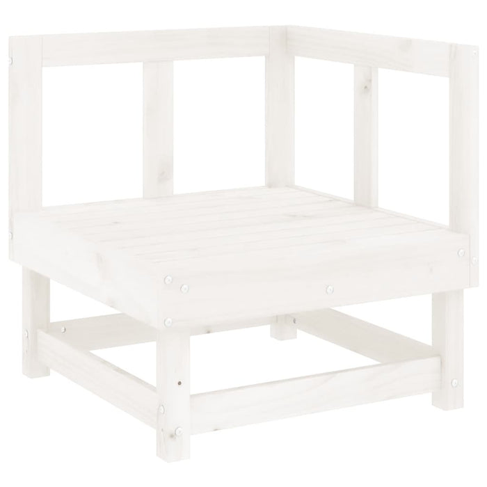 Set mobilier relaxare grădină, 8 piese, alb, lemn masiv de pin - WALTI WALTI