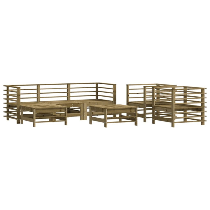 Set mobilier de grădină, 7 piese, lemn de pin tratat - WALTI WALTI