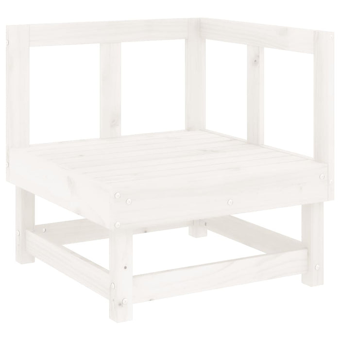 Set mobilier relaxare grădină, 8 piese, alb, lemn masiv de pin - WALTI WALTI