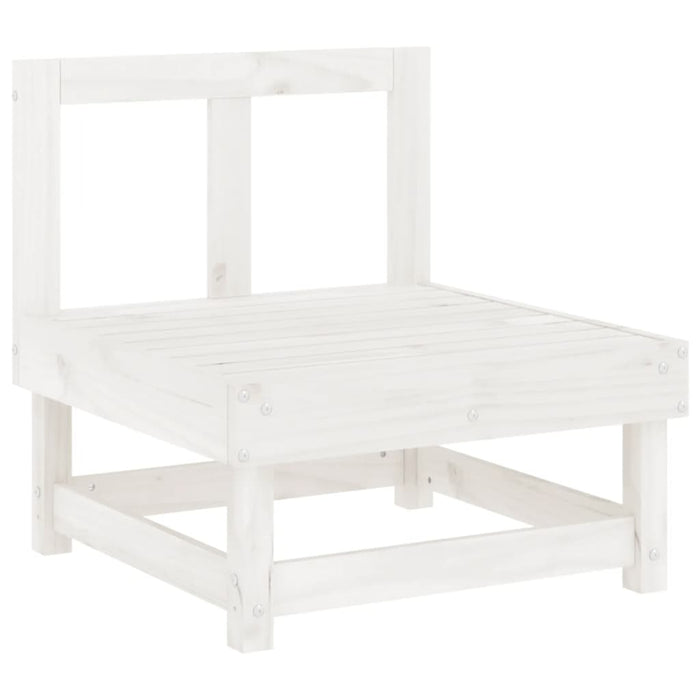 Set mobilier relaxare grădină, 8 piese, alb, lemn masiv de pin - WALTI WALTI