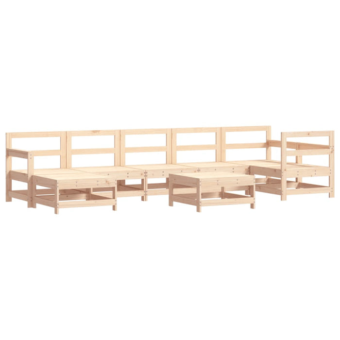 Set mobilier de grădină din 8 piese, lemn masiv de pin WALTI