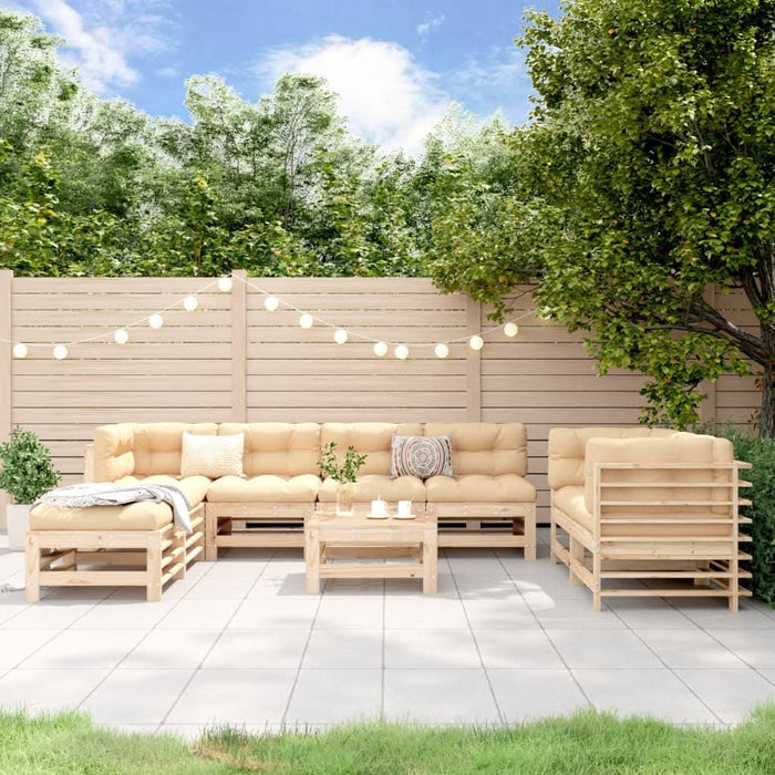 Set mobilier grădină, 9 piese, lemn masiv de pin - WALTI WALTI