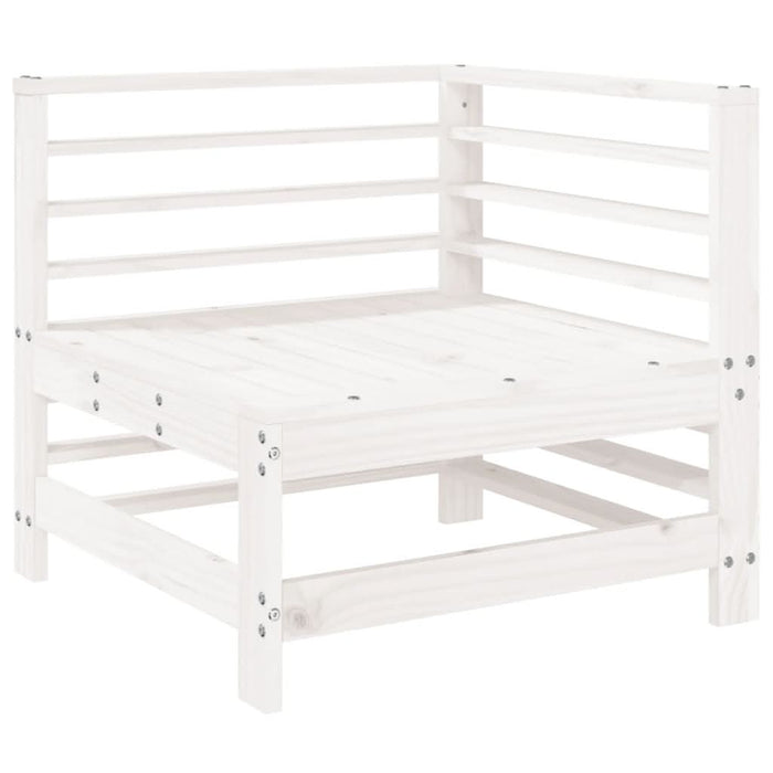 Set mobilier de grădină, 6 piese, alb, lemn masiv pin - WALTI WALTI
