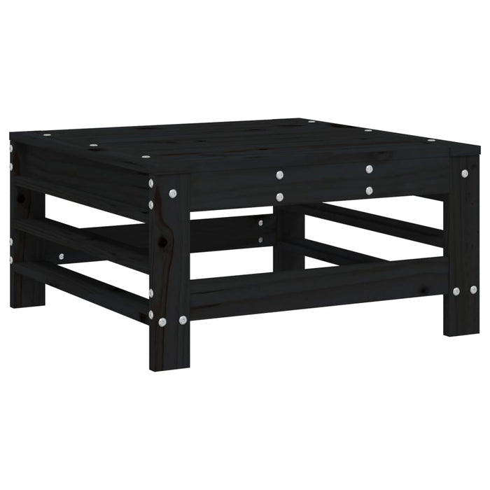 Set mobilier relexare grădină, 6 piese, negru, lemn masiv pin WALTI