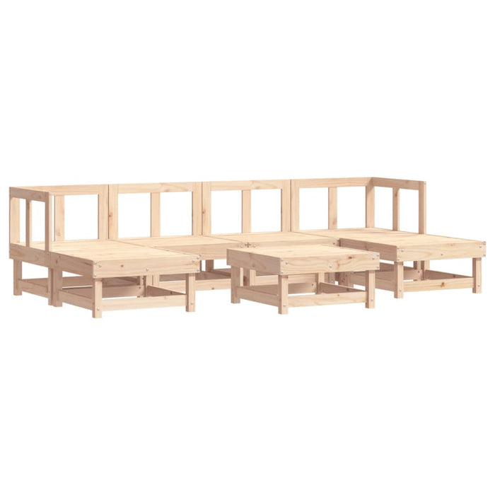 Set mobilier de grădină, 7 piese, lemn masiv de pin - WALTI WALTI