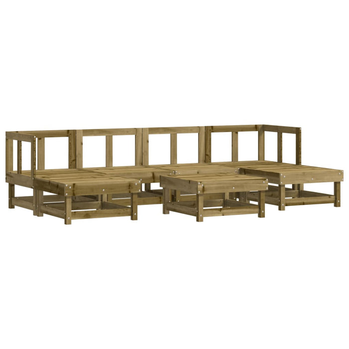 Set mobilier de grădină, 7 piese, lemn de pin tratat - WALTI WALTI