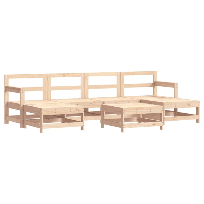 Set mobilier de grădină, 7 piese, lemn masiv de pin - WALTI WALTI
