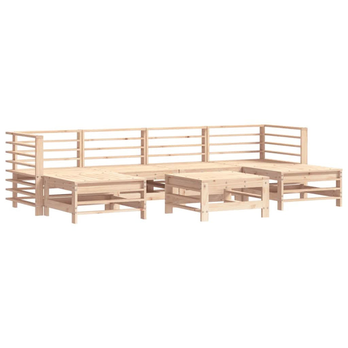 Set mobilier de grădină, 7 piese, lemn masiv de pin - WALTI WALTI
