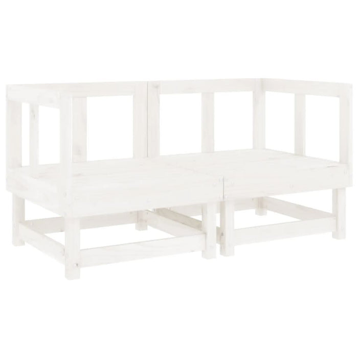 Set mobilier de grădină, 7 piese, alb, lemn masiv de pin - WALTI WALTI