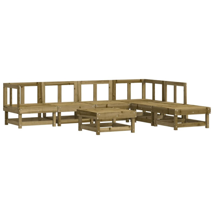 Set mobilier de grădină, 7 piese, lemn de pin tratat - WALTI WALTI