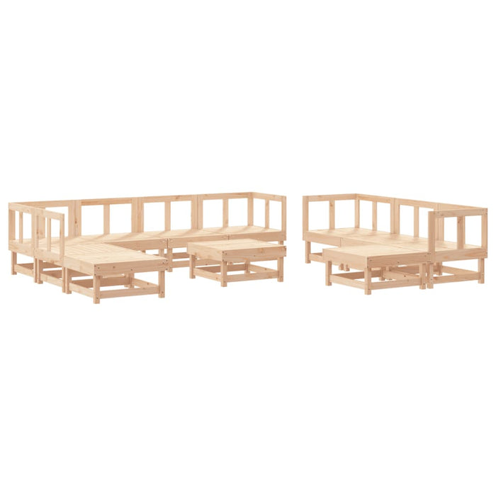 Set mobilier grădină, 11 piese, lemn masiv de pin - WALTI WALTI