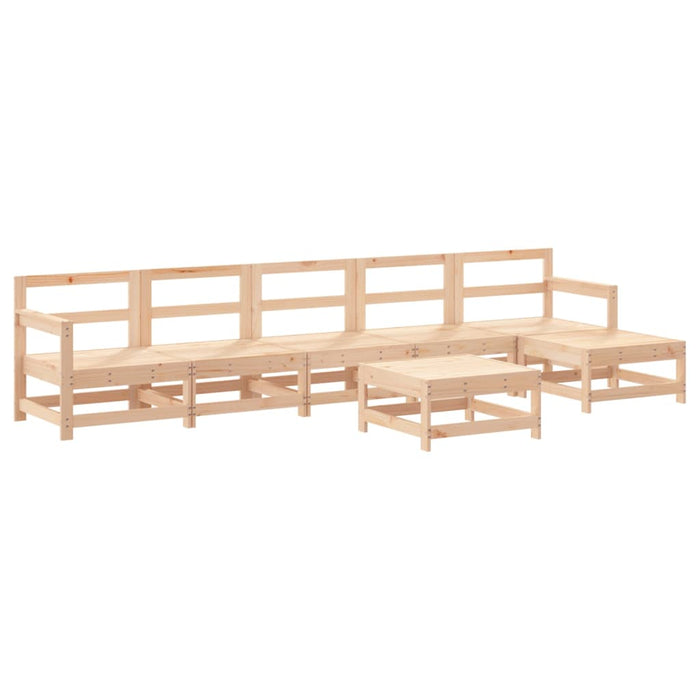 Set mobilier de grădină, 7 piese, lemn masiv de pin WALTI