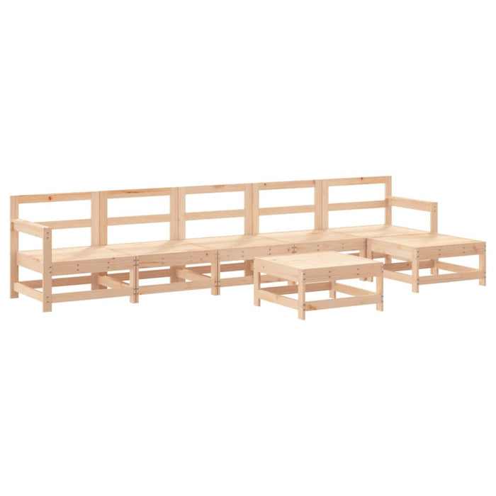 Set mobilier de grădină, 7 piese, lemn masiv de pin WALTI