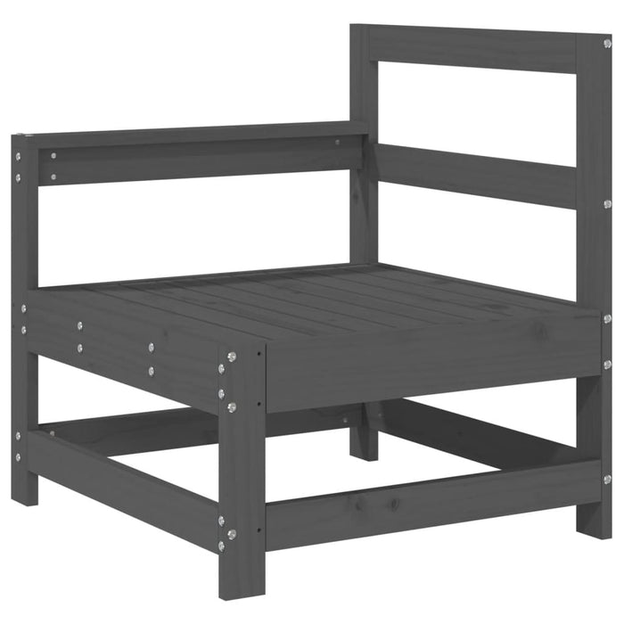 Set mobilier de grădină, 7 piese, gri, lemn masiv de pin WALTI