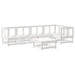 Set mobilier de grădină, 6 piese, alb, lemn masiv pin - WALTI WALTI