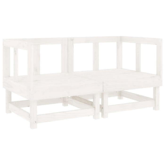 Set mobilier de grădină, 6 piese, alb, lemn masiv pin - WALTI WALTI