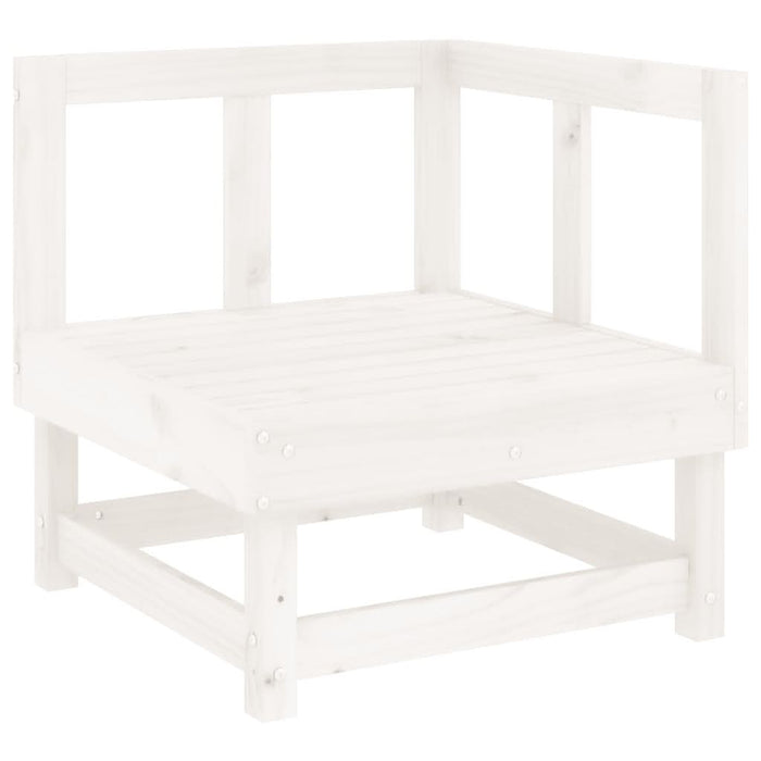Set mobilier de grădină, 6 piese, alb, lemn masiv pin - WALTI WALTI