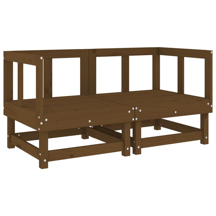 Set mobilier grădină, 6 piese, maro miere, lemn masiv de pin WALTI
