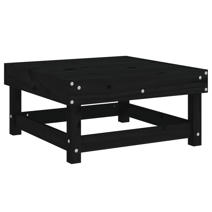 Set mobilier relexare grădină, 6 piese, negru, lemn masiv pin WALTI