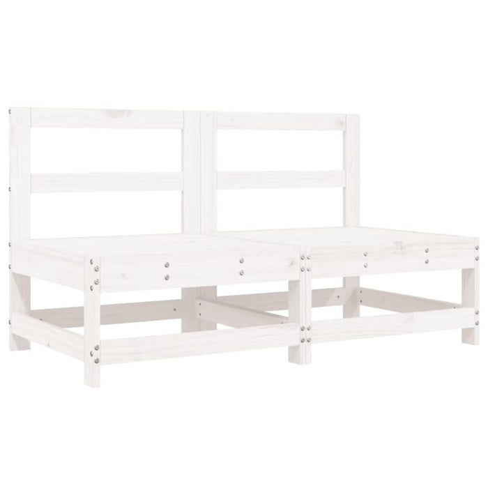 Set mobilier relaxare grădină, 8 piese, alb, lemn masiv de pin - WALTI WALTI