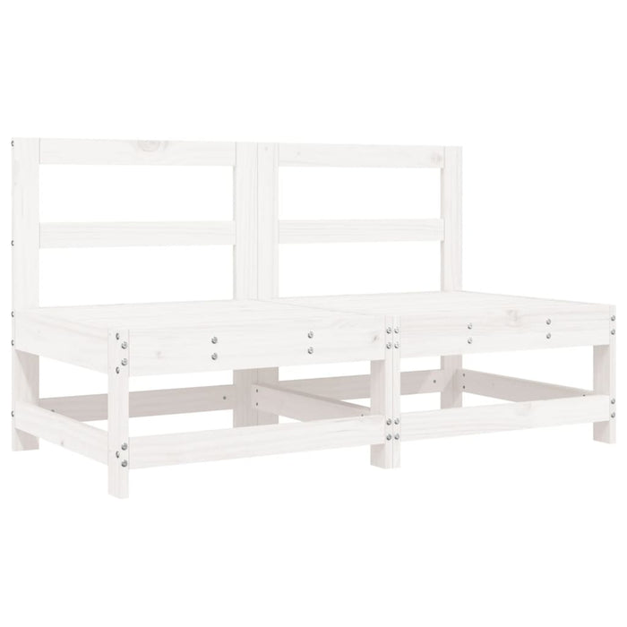 Set mobilier de grădină, 6 piese, alb, lemn masiv pin WALTI