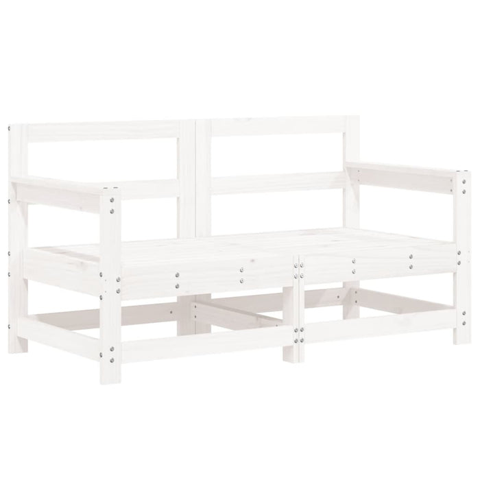 Set mobilier de grădină, 6 piese, alb, lemn masiv pin WALTI