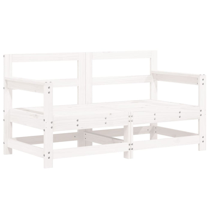 Set mobilier de grădină cu perne, 6 piese, alb, lemn masiv pin WALTI