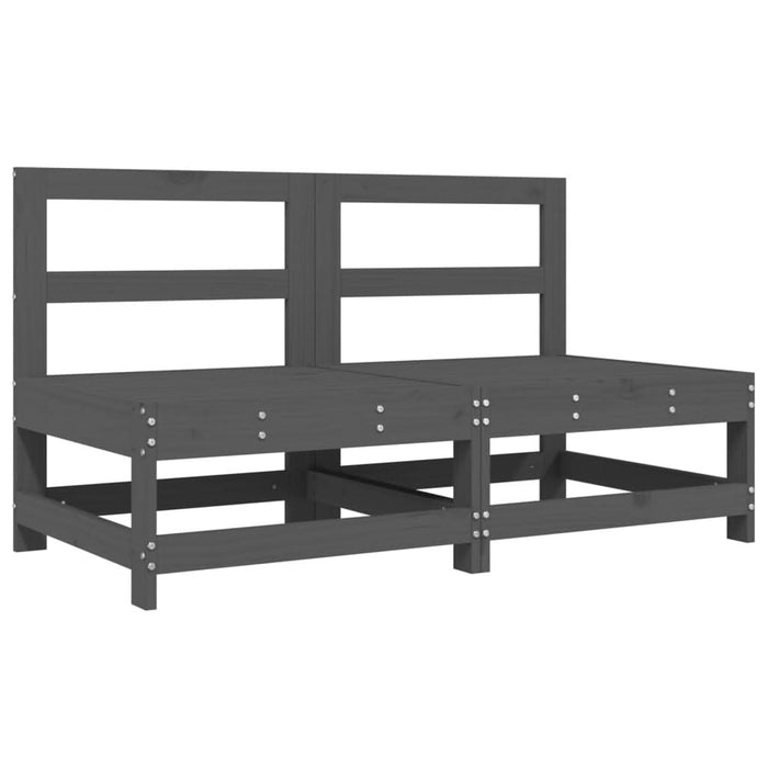 Set mobilier relexare de grădină, 6 piese, gri, lemn masiv pin - WALTI WALTI