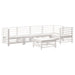 Set mobilier de grădină, 6 piese, alb, lemn masiv pin - WALTI WALTI