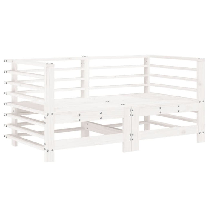 Set mobilier de grădină, 6 piese, alb, lemn masiv pin - WALTI WALTI