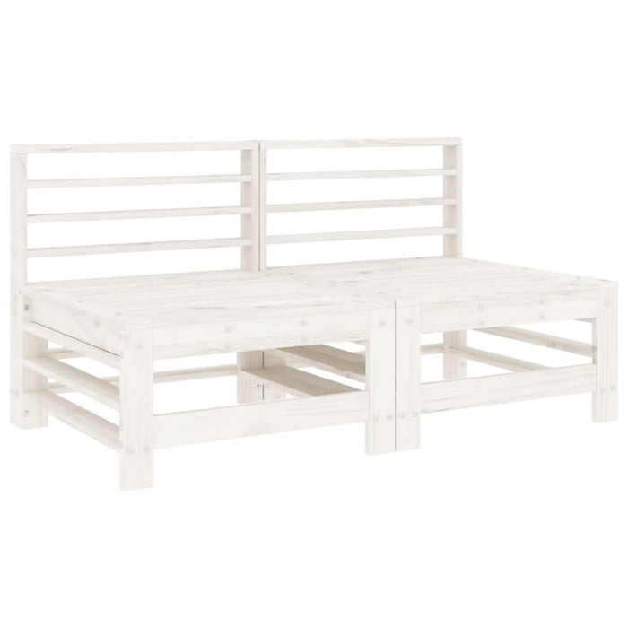 Set mobilier de grădină, 6 piese, alb, lemn masiv pin - WALTI WALTI