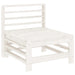Set mobilier de grădină, 6 piese, alb, lemn masiv pin - WALTI WALTI