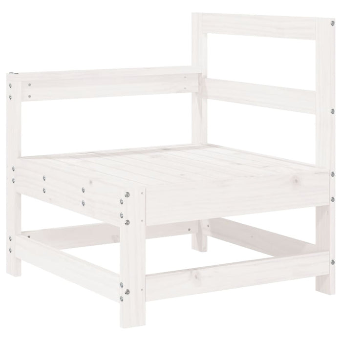 Set mobilier relaxare de grădină, 4 piese, alb, lemn masiv pin - WALTI WALTI