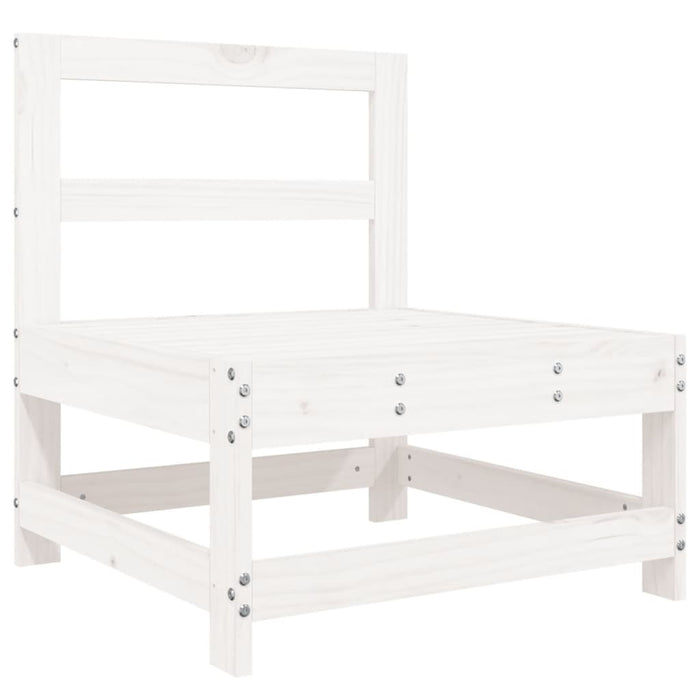 Set mobilier relaxare de grădină, 4 piese, alb, lemn masiv pin - WALTI WALTI