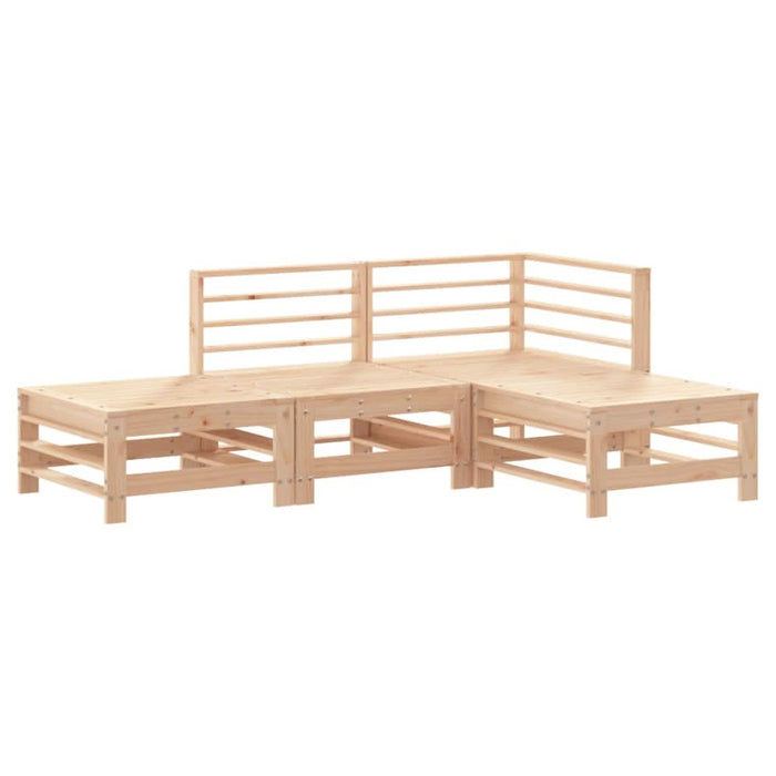 Set mobilier relaxare de grădină, 4 piese, lemn masiv de pin - WALTI WALTI