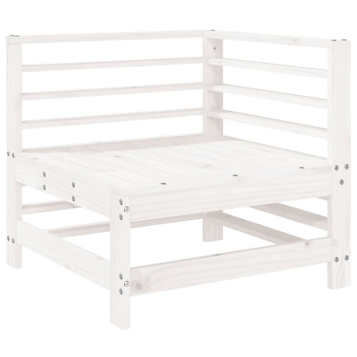 Set mobilier relaxare de grădină, 4 piese, alb, lemn masiv pin - WALTI WALTI