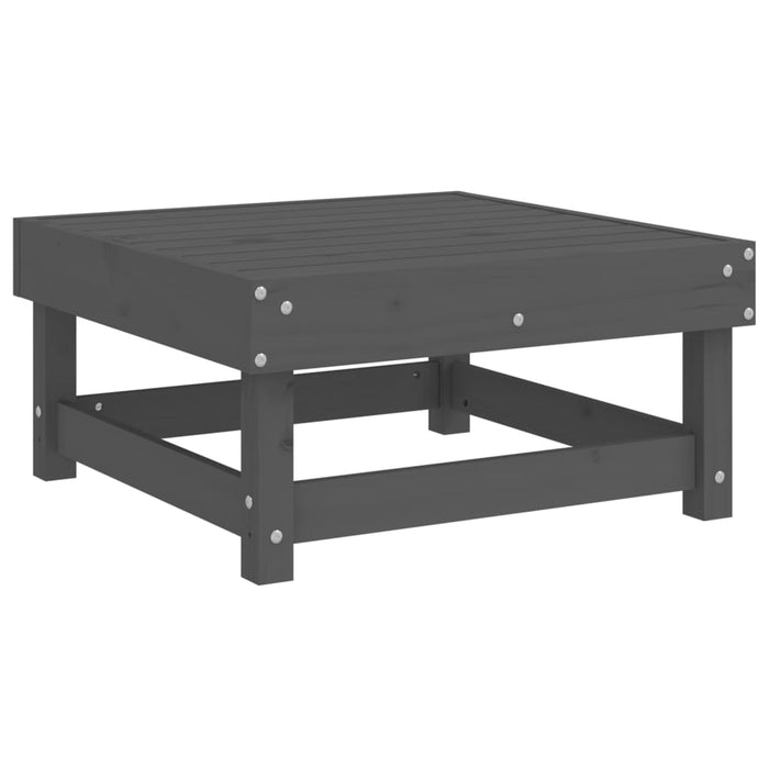 Set mobilier de grădină, 7 piese, gri, lemn masiv de pin WALTI