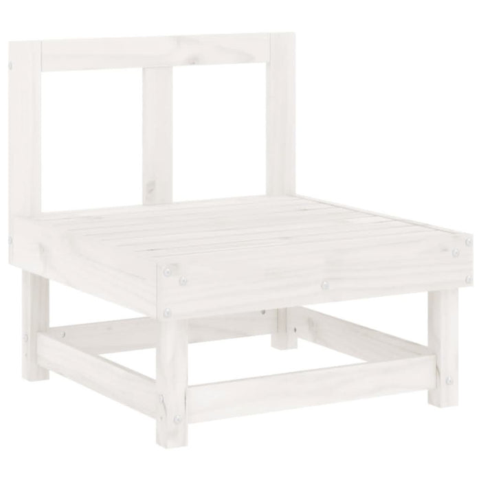 Set mobilier relaxare de grădină 5 piese alb lemn masiv de pin - WALTI WALTI