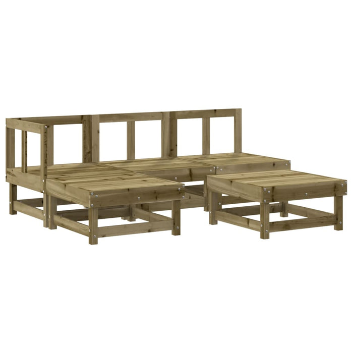 Set mobilier relaxare pentru grădină 5 piese lemn de pin tratat - WALTI WALTI