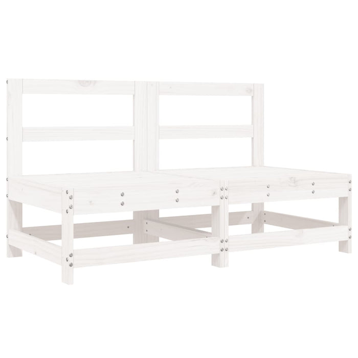 Set mobilier de grădină, 6 piese, alb, lemn masiv pin WALTI