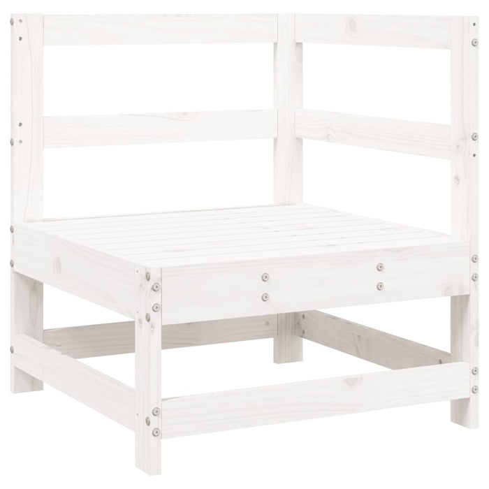 Set mobilier de grădină, 6 piese, alb, lemn masiv pin WALTI