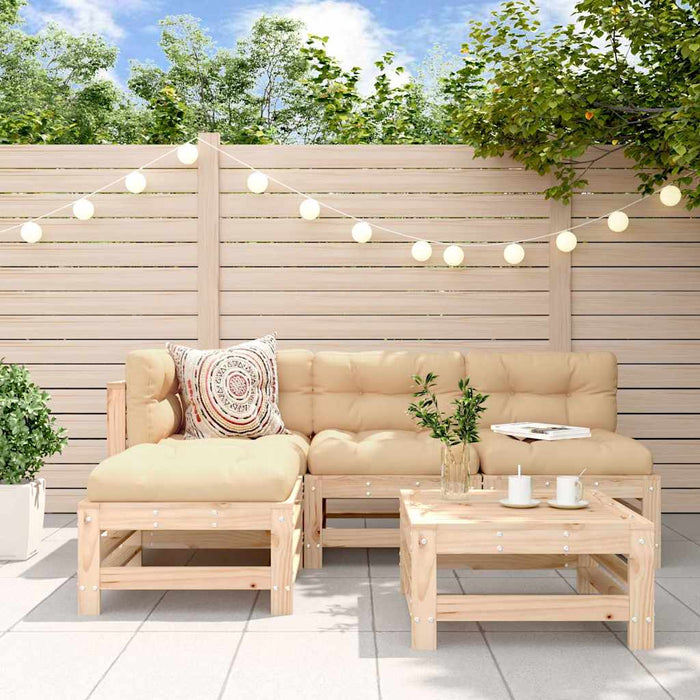 Set mobilier relaxare de grădină 5 piese lemn masiv de pin - WALTI WALTI