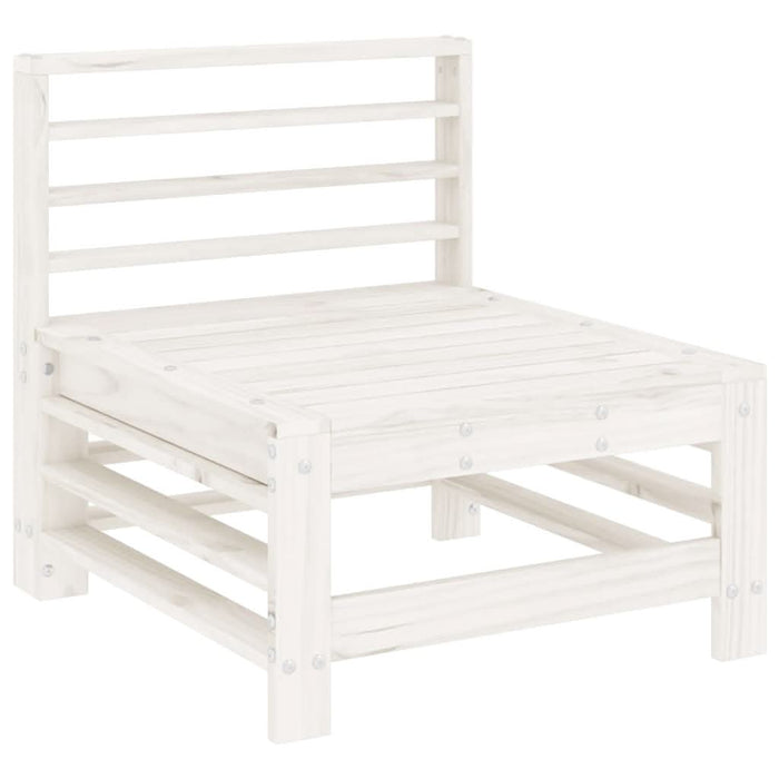 Set mobilier relaxare de grădină 5 piese alb lemn masiv de pin - WALTI WALTI