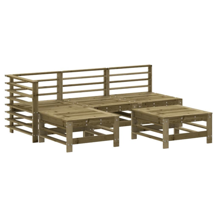Set mobilier relaxare pentru grădină 5 piese lemn de pin tratat - WALTI WALTI