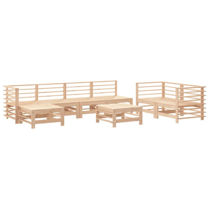 Set mobilier de grădină din 8 piese, lemn masiv de pin - WALTI WALTI
