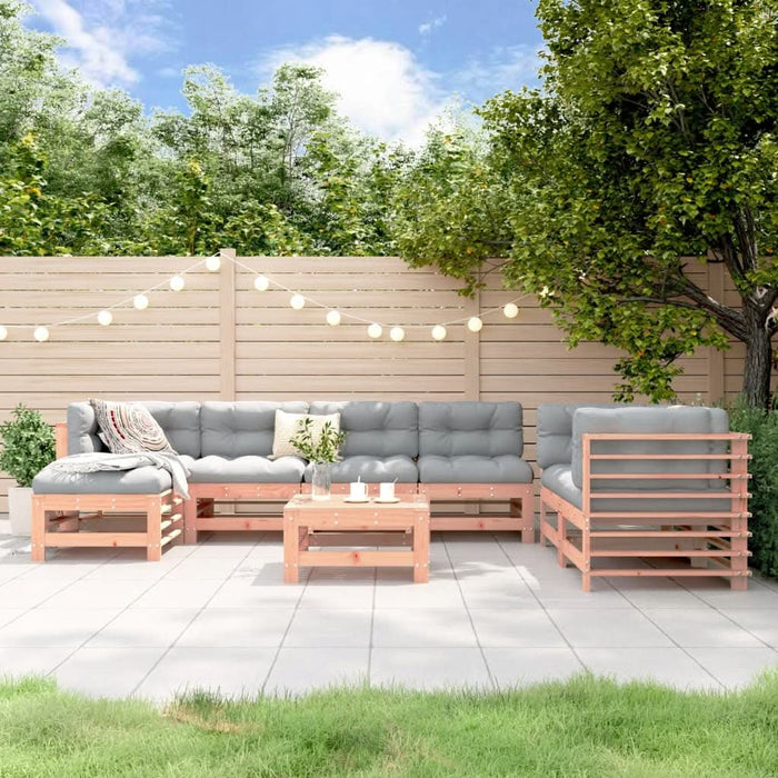 Set mobilier relaxare grădină, 8 piese, lemn masiv Douglas - WALTI WALTI