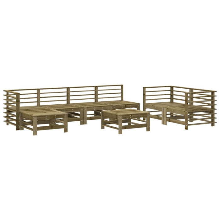Set mobilier relaxare de grădină, 8 piese, lemn de pin tratat - WALTI WALTI