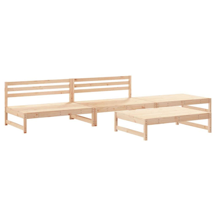Set mobilier relaxare de grădină, 4 piese, lemn masiv de pin - WALTI WALTI