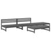 Set mobilier relaxare de grădină, 4 piese, gri, lemn masiv pin - WALTI WALTI
