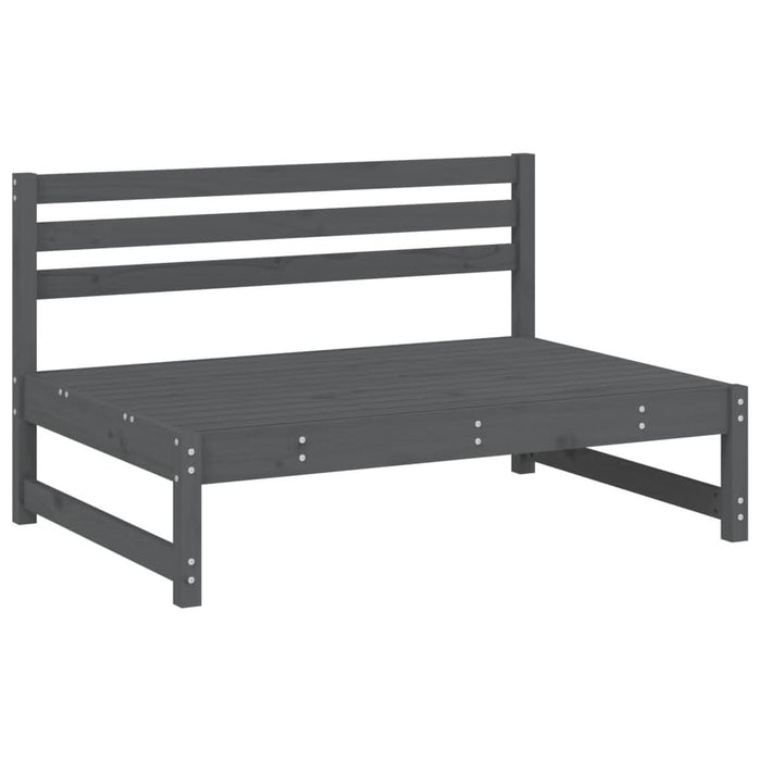 Set mobilier relaxare de grădină, 4 piese, gri, lemn masiv pin - WALTI WALTI